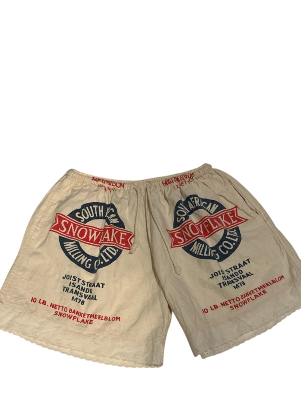 Haha Snowflake Women Elastic Waistband, Drawstring Shorts